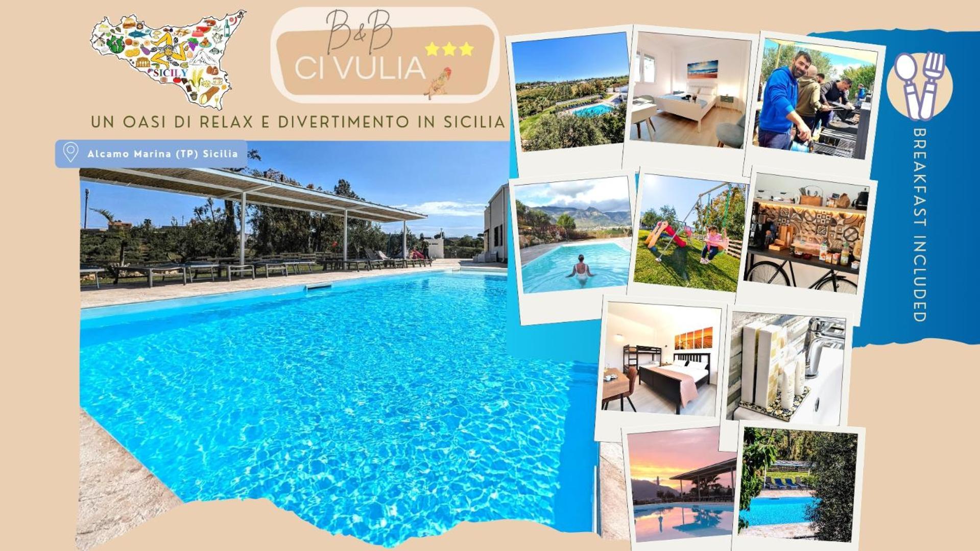 Ci Vulia B&B - Sicilia Sea, Pool, Bbq, Tv, Wi-Fi Алькамо-Марина Екстер'єр фото
